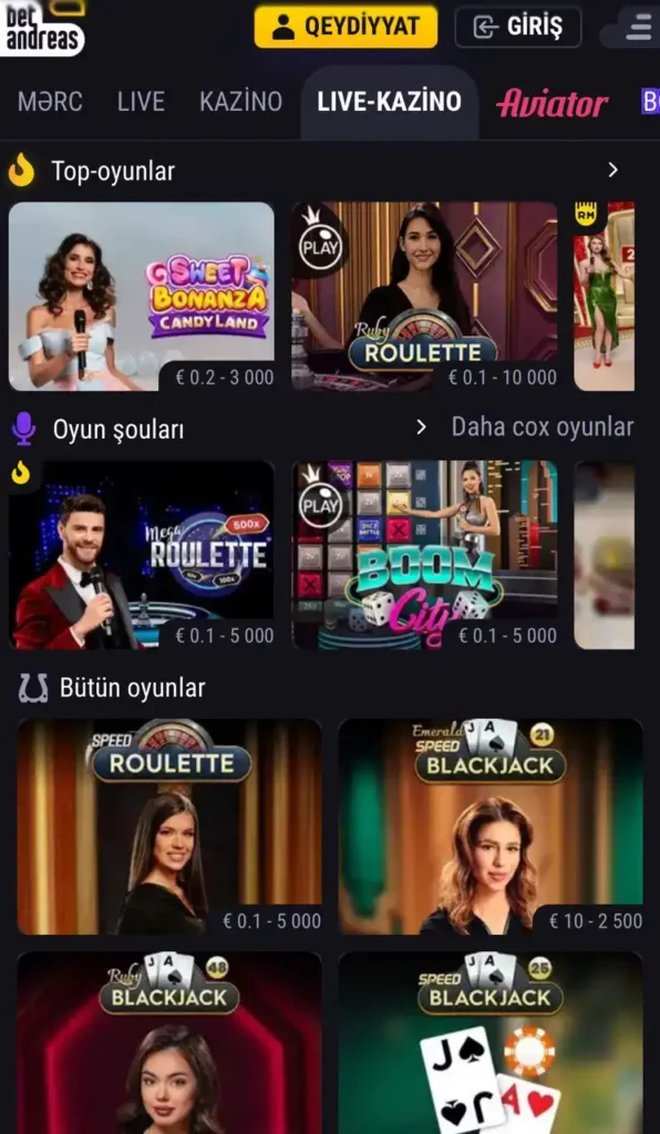 Canlı oyunlar